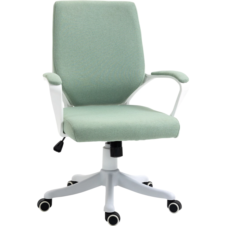 Vinsetto Bürostuhl ergonomisches liniendesign, weiche Polsterung grünweiß