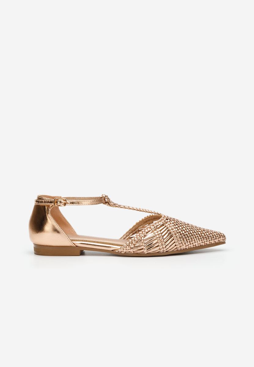 Ballerines à bout pointu champagne Paisley