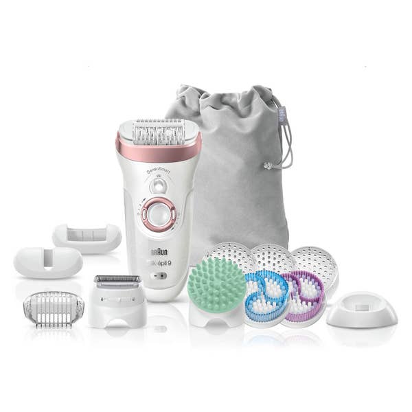 Braun Silk-épil 9 9/990 SkinSpa SensoSmart Epilierer für Damen, Wet&Dry Epiliergerät mit 13 Extras, roségold