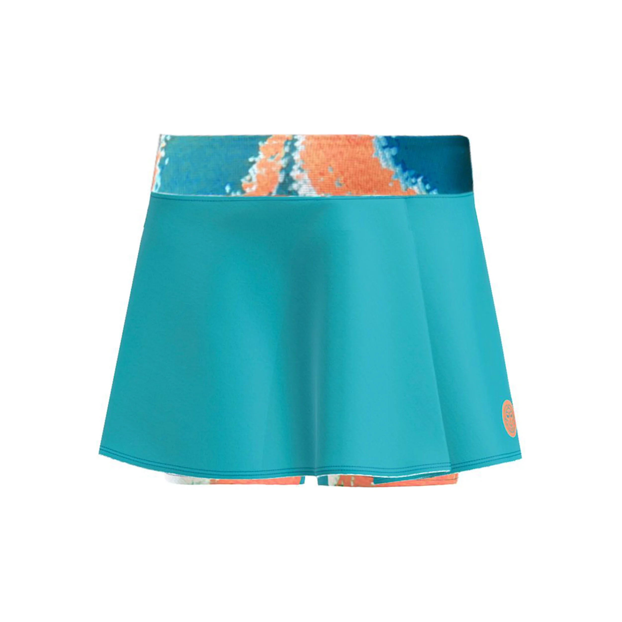 BIDI BADU Melbourne 2025 Printed Jupe Femmes - Bleu Petrol, Orange