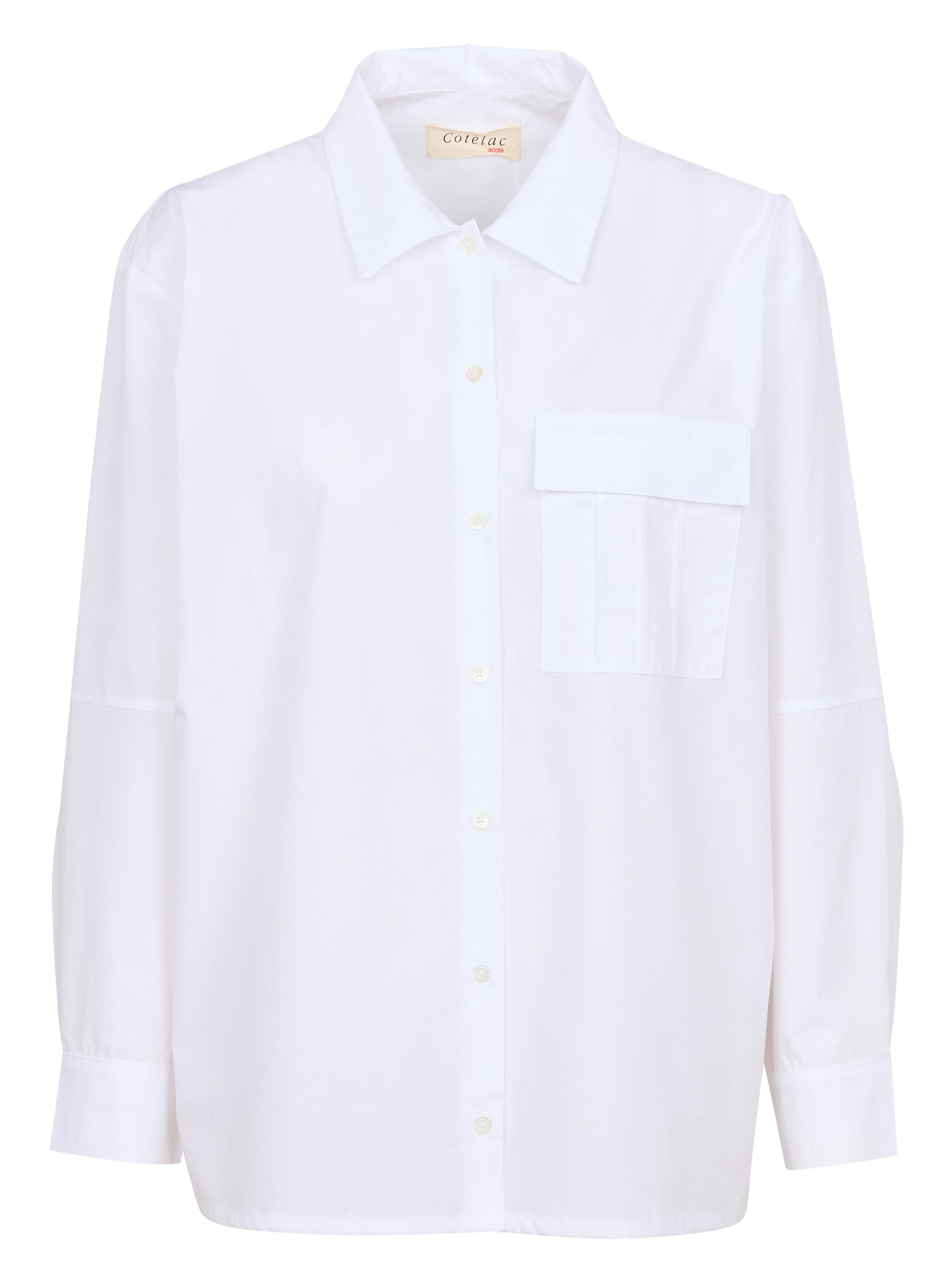 RON - Chemise ample col classique en coton bio | Blanc