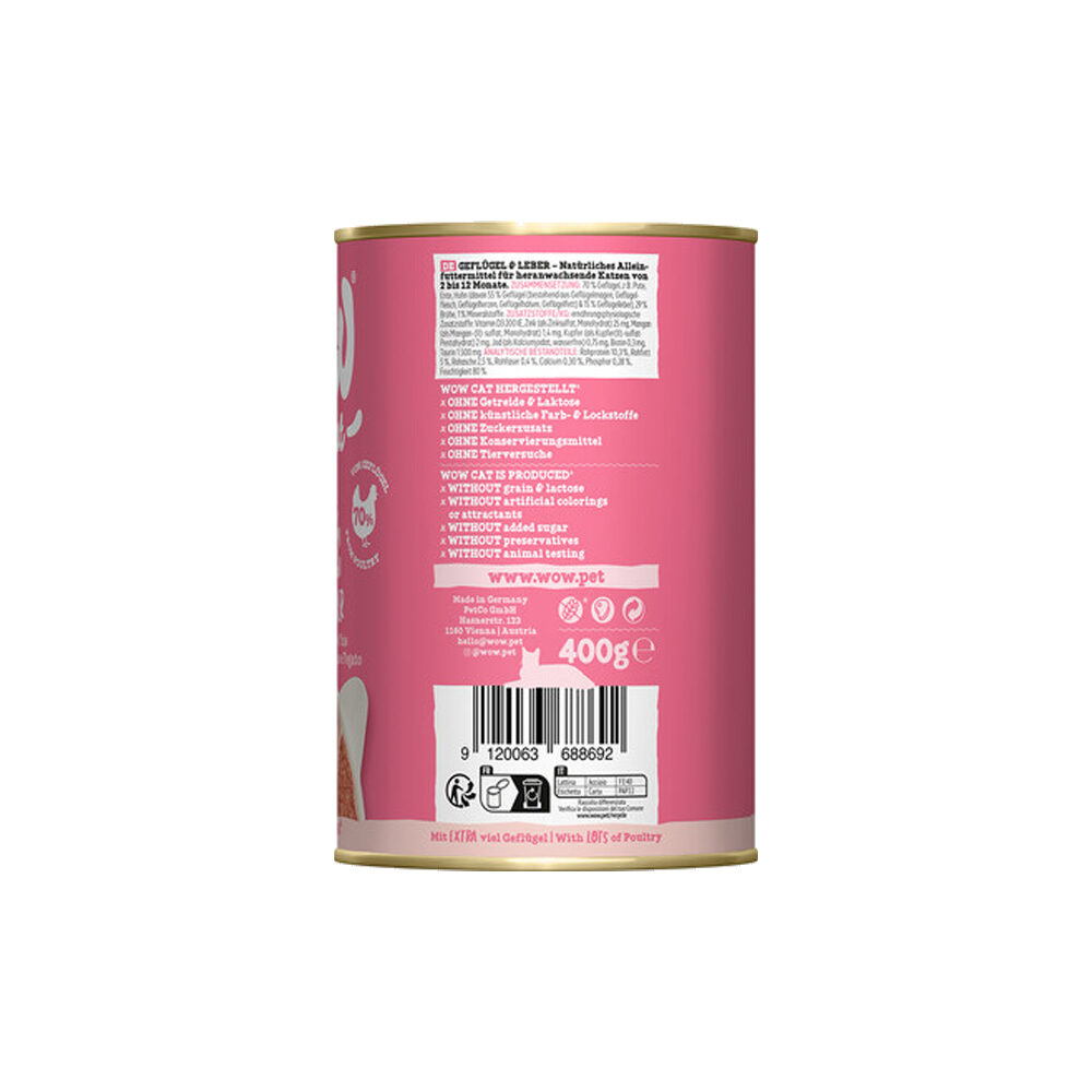 WOW Cat Wet Junior - Gevogelte & Lever