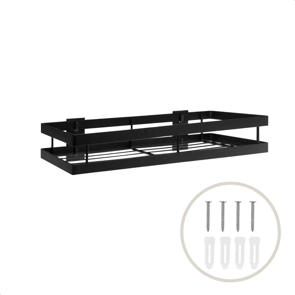 QUVIO kruidenrek keuken metaal - Zwart - 40 cm