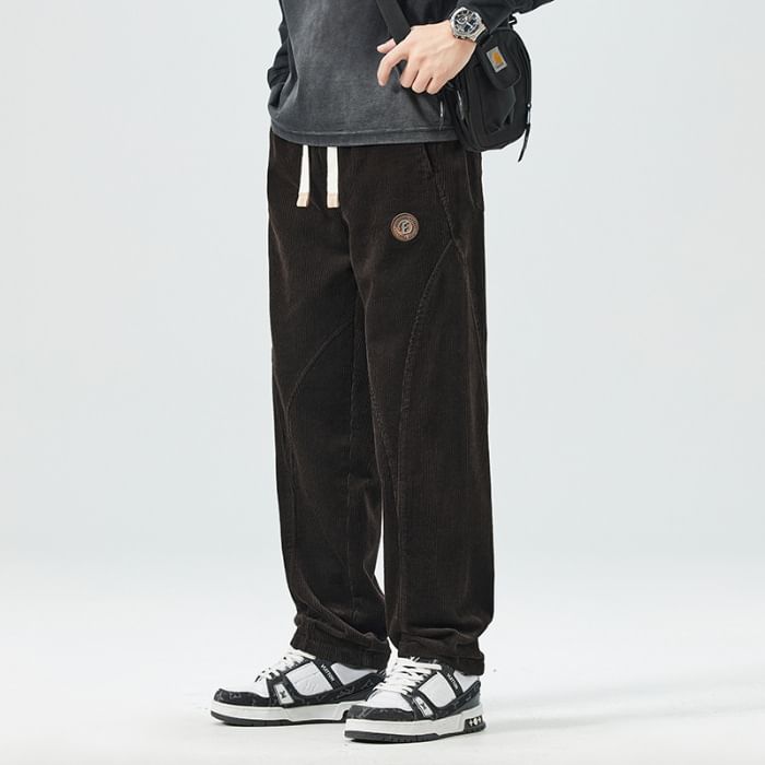 Nataro - Mid Rise Plain Straight Leg Sweatpants