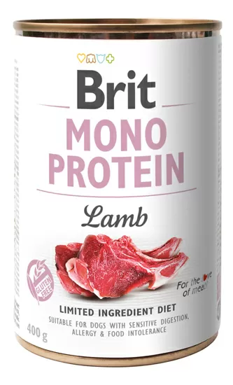 Brit Mono Protein vådfoder m. lam - 400 g.