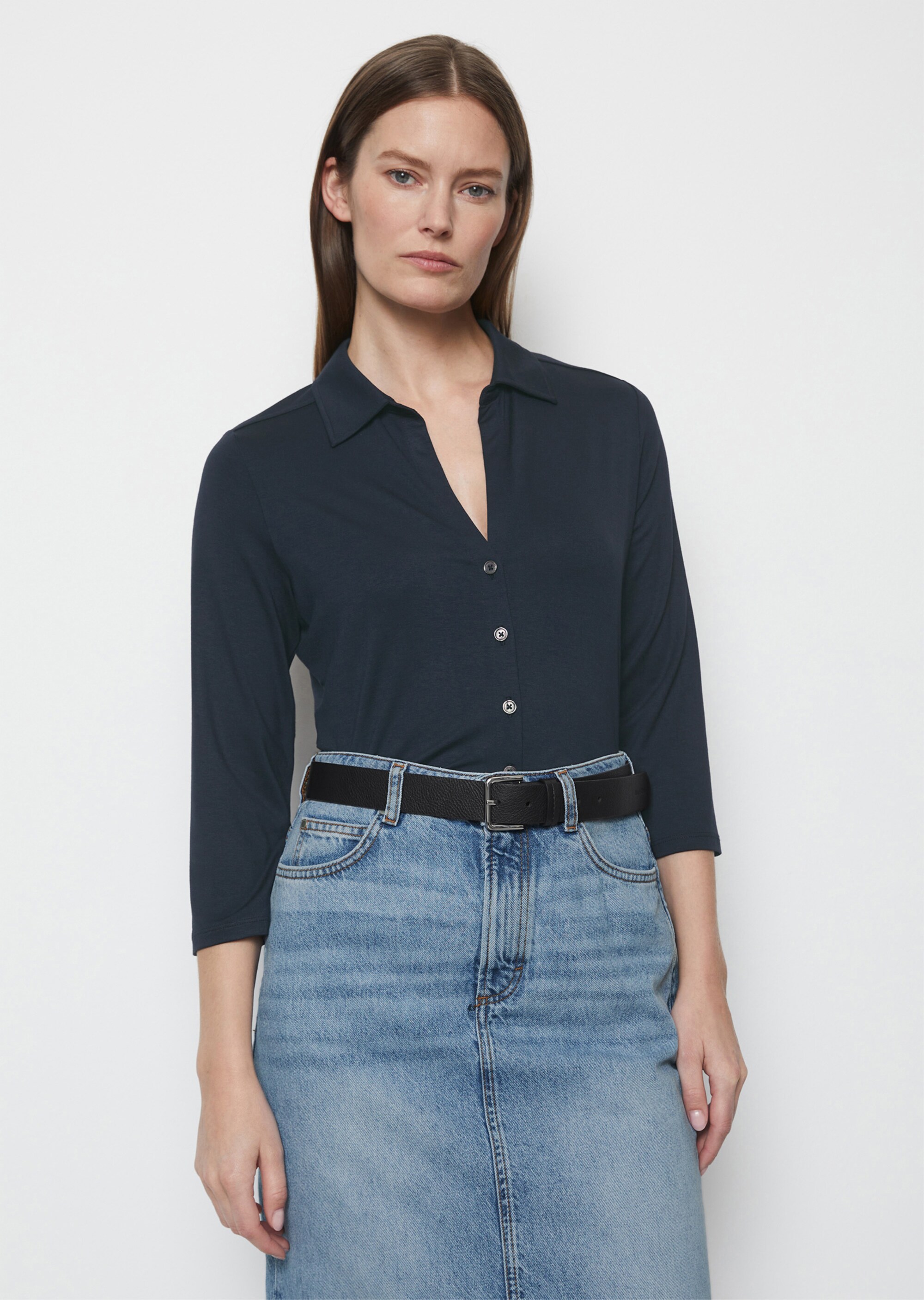 Jersey-Bluse aus LENZING™ ECOVERO™