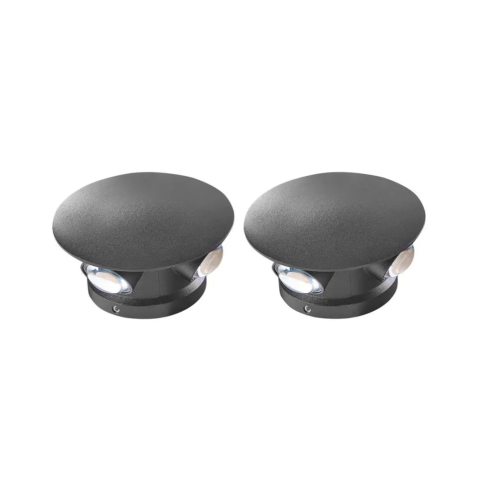 MAURICE - Wandlamp set van 2 - Zwart - Aluminium