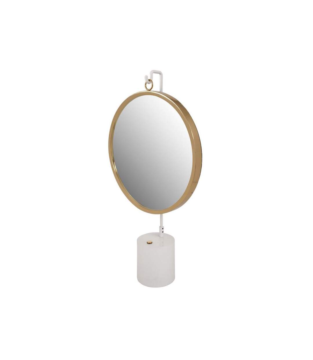 Paris Prix - Miroir à Poser Rond eleganca 75cm Blanc & Or