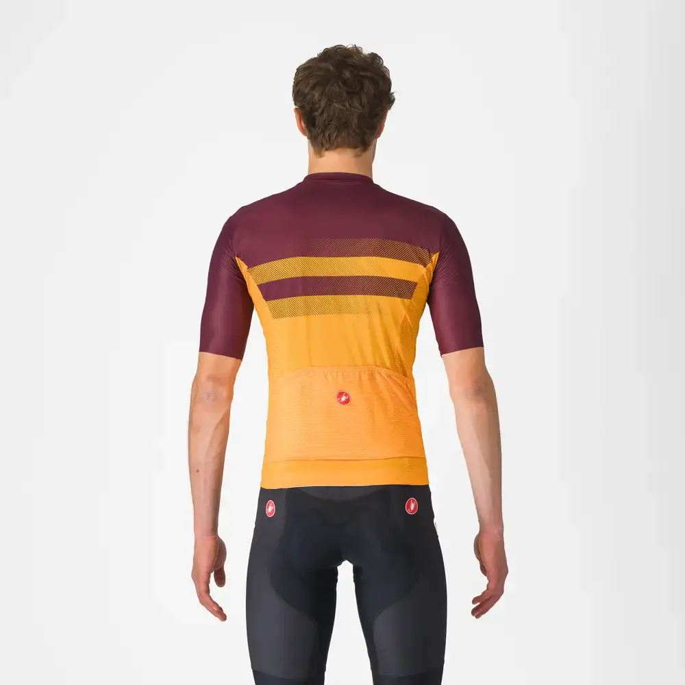 Castelli Simbolo Fietsshirt Korte Mouwen Oranje/Donkerrood Heren