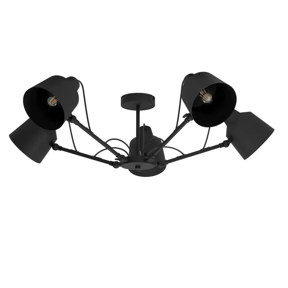 EGLOBasurtuPlafondlamp-E27-Ø105cm-Zwart