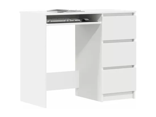 Bureau Blanc 90x45x76 cm Bois d’ingénierie