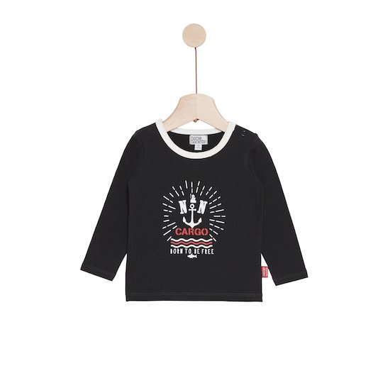 Tweet Cargo Tee-shirt manches longues   Noir        de               Nano & nanette
