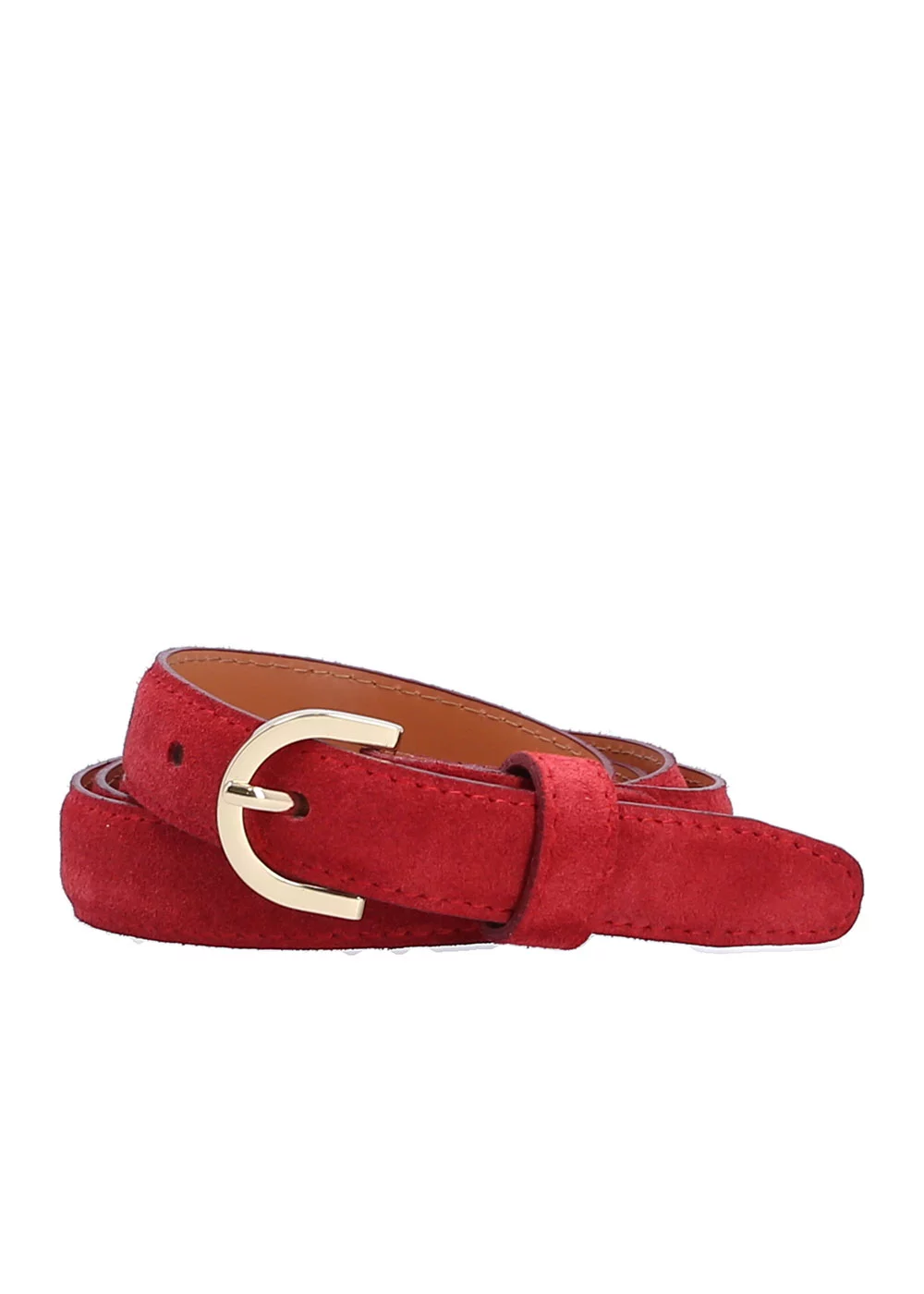 CEINTURE FLORENTINA VELOURS ROUGE