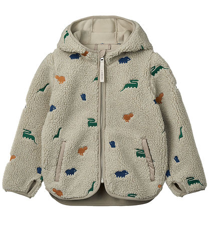 Liewood Fleecejacke - Mara - Dinosaur/Mist Stickerei