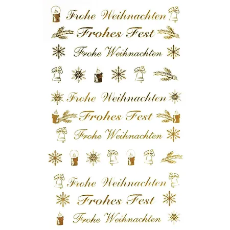 Avery Zweckform Z-Design 52391 Weihnachtssticker, Schriftzug: Frohe Weihnachten, 2 Bogen/44 Sticker