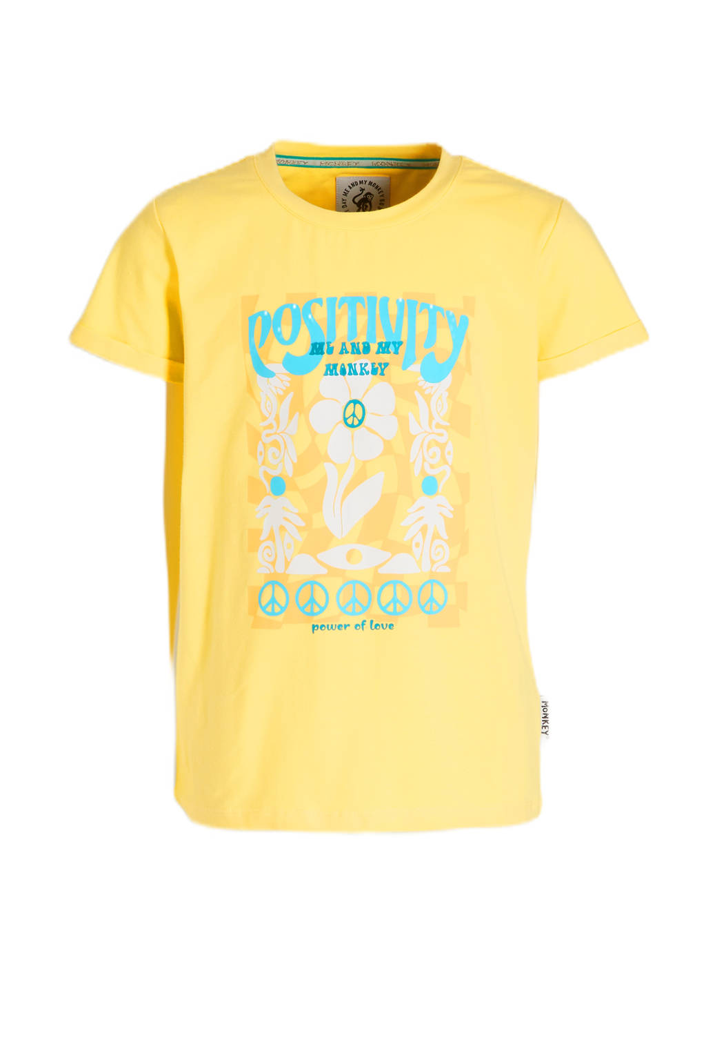 Me & My Monkey T-shirt Marit met printopdruk geel