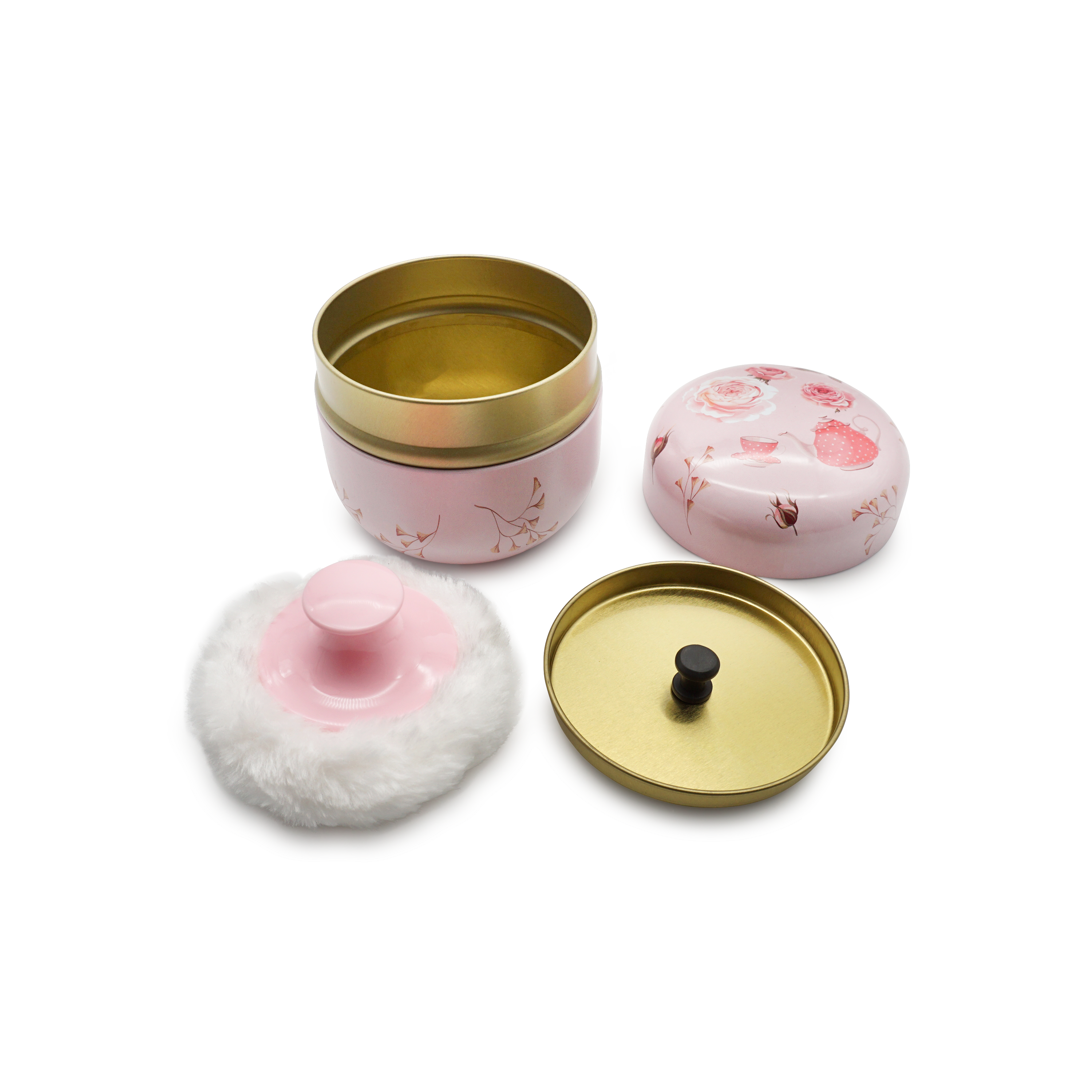 (50g) Befüllbare Puder Dose Beauty Körperpuder Aufbewahrungsdose - Rosa