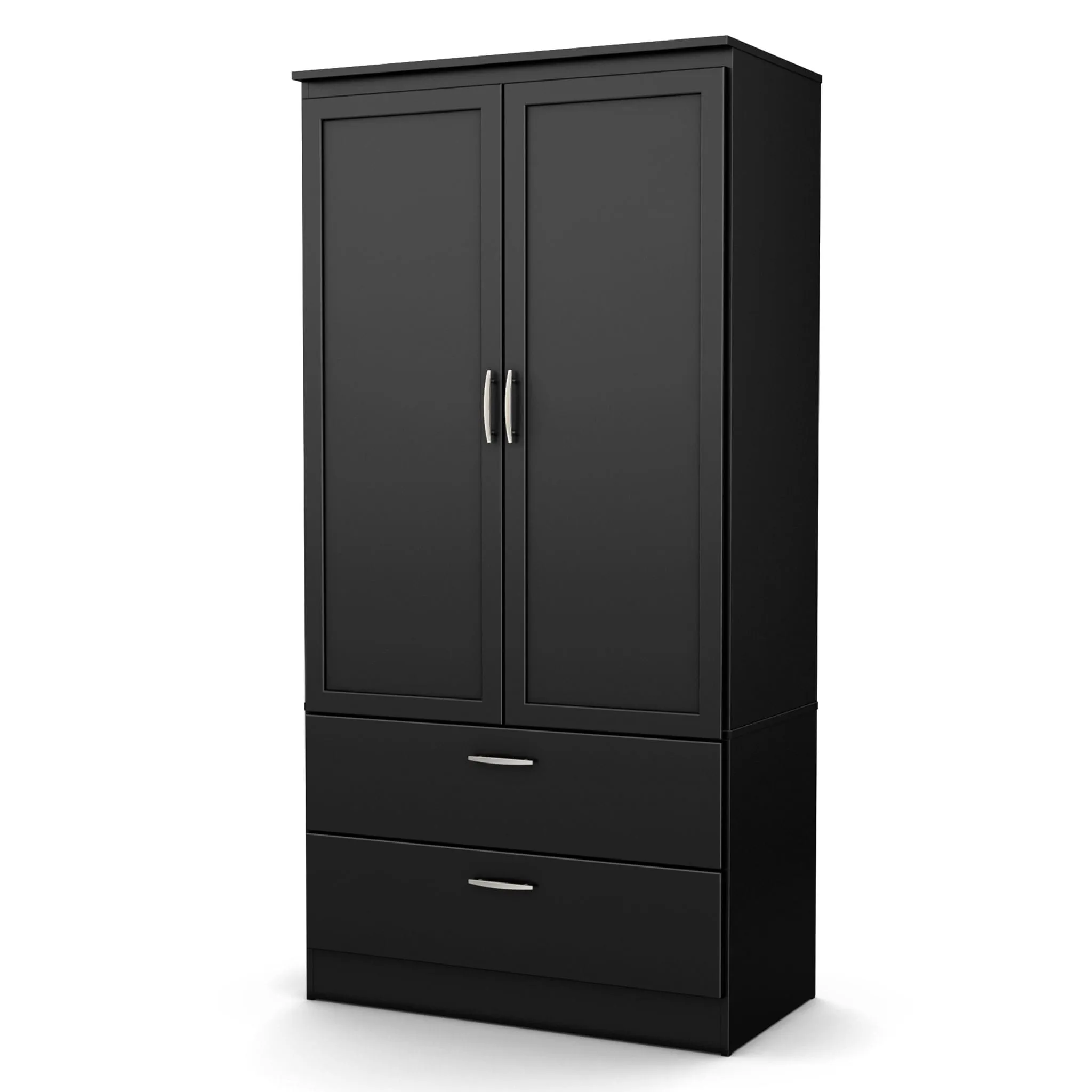 South Shore Armoire Penderie - Acapella Noir Solide