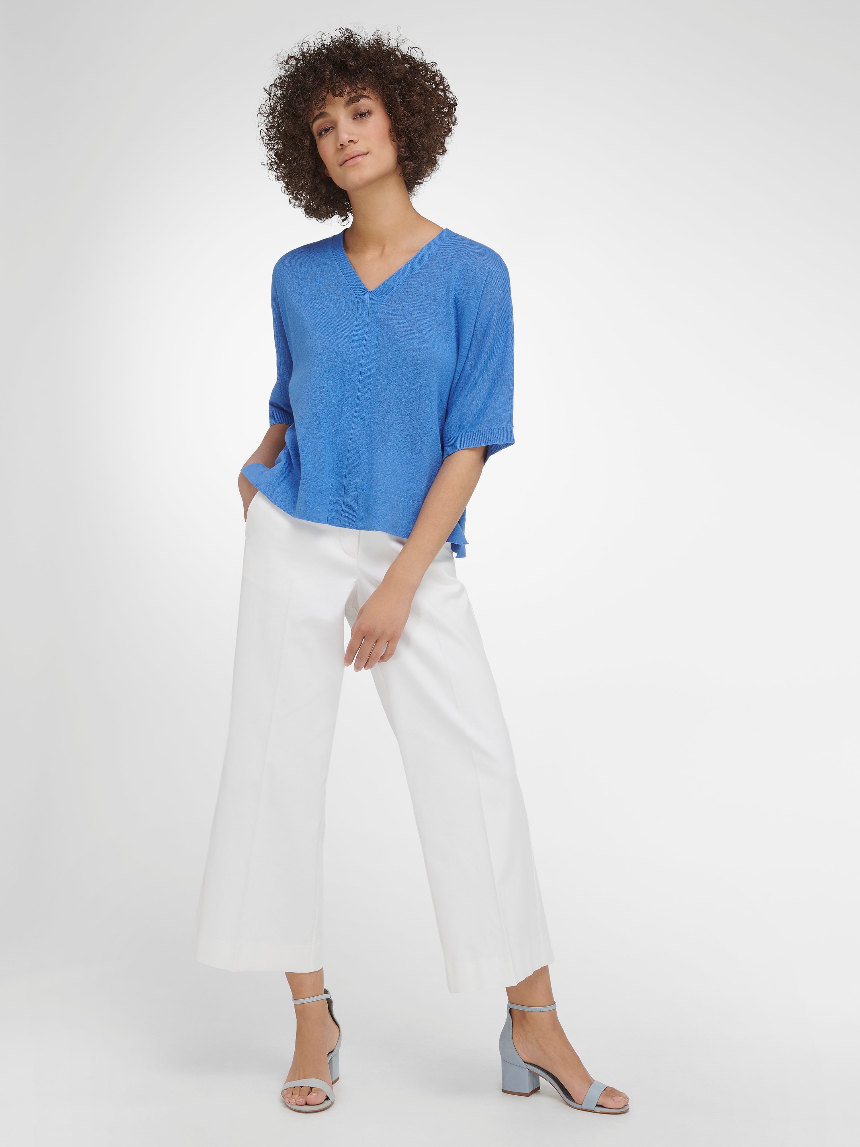 V-Pullover im Oversized-Style