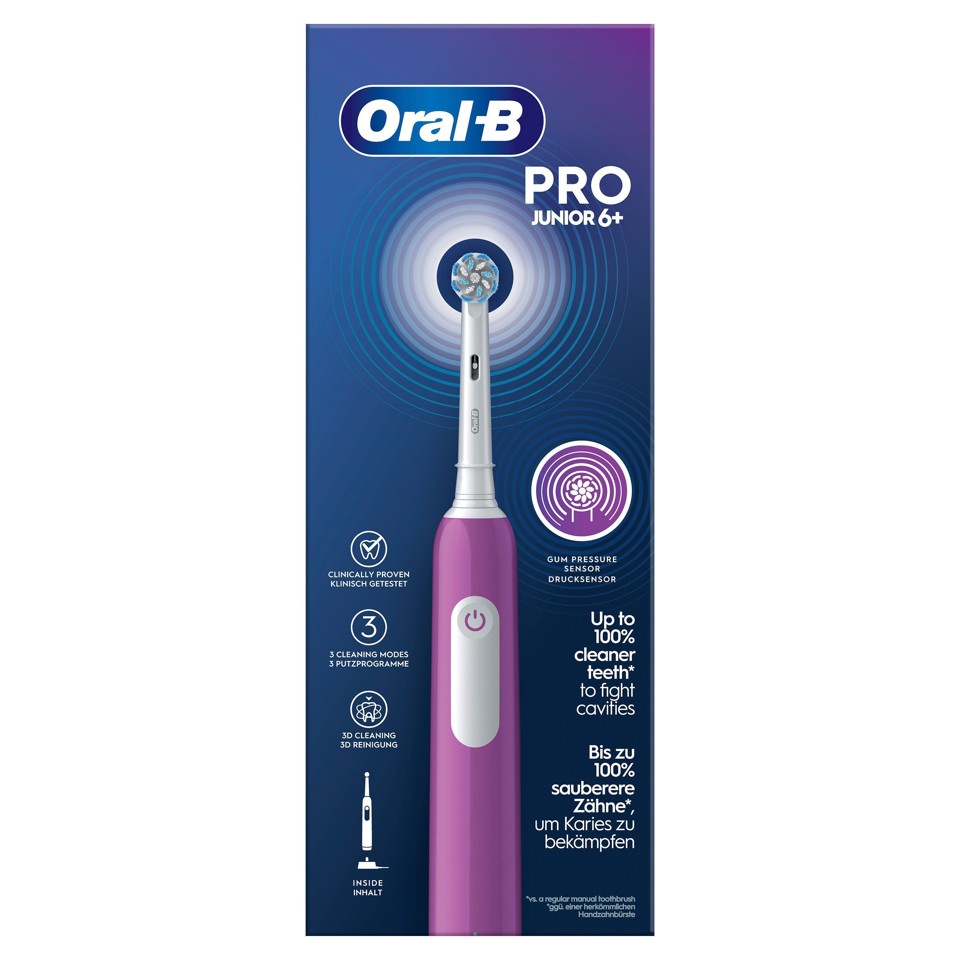 Oral-B - Pro1 Junior 6+ Lilla Elektrisk Tandbørste