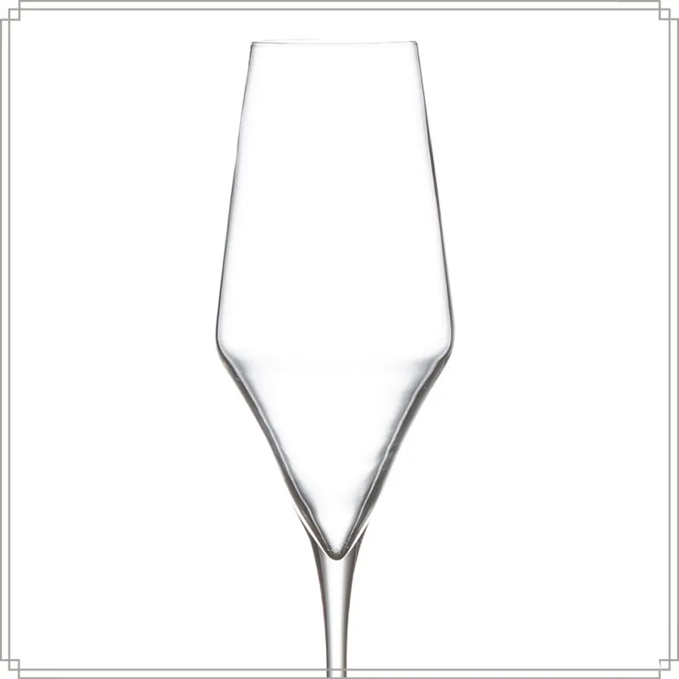 OTIX Champagneglazen Flute Transparant Kristal 220ML Set van 6 TOPAZ