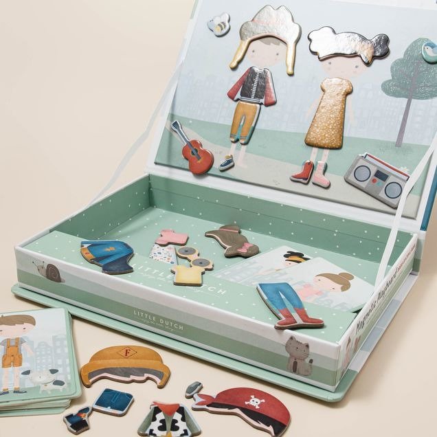 Spel | Little Dutch Magnetisch speelbord Jim & Rosa