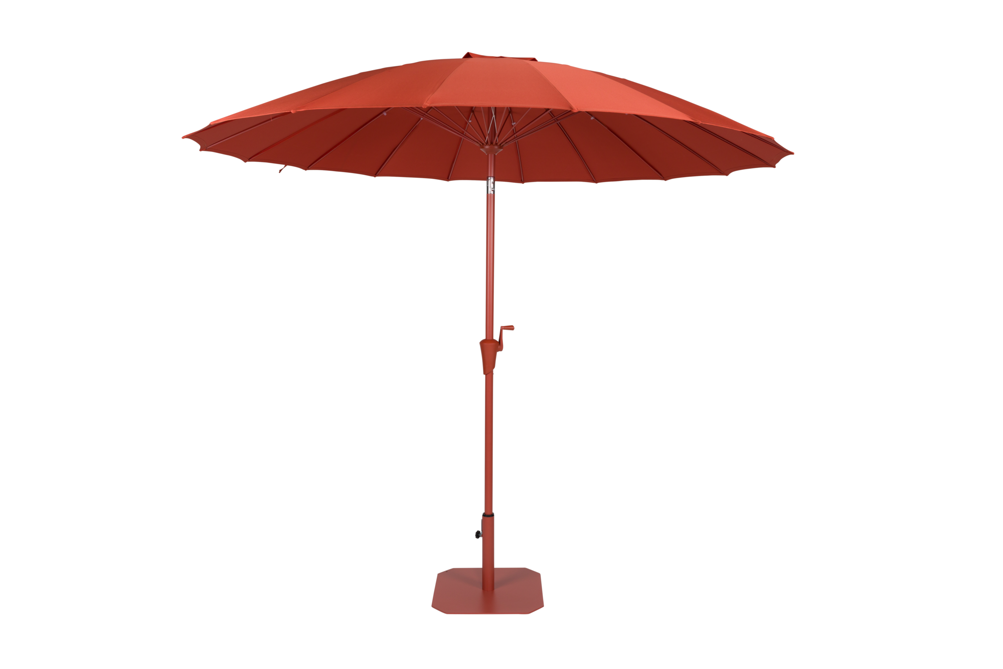Parasol Sunbrella Sunshine Marsala inclusief voet