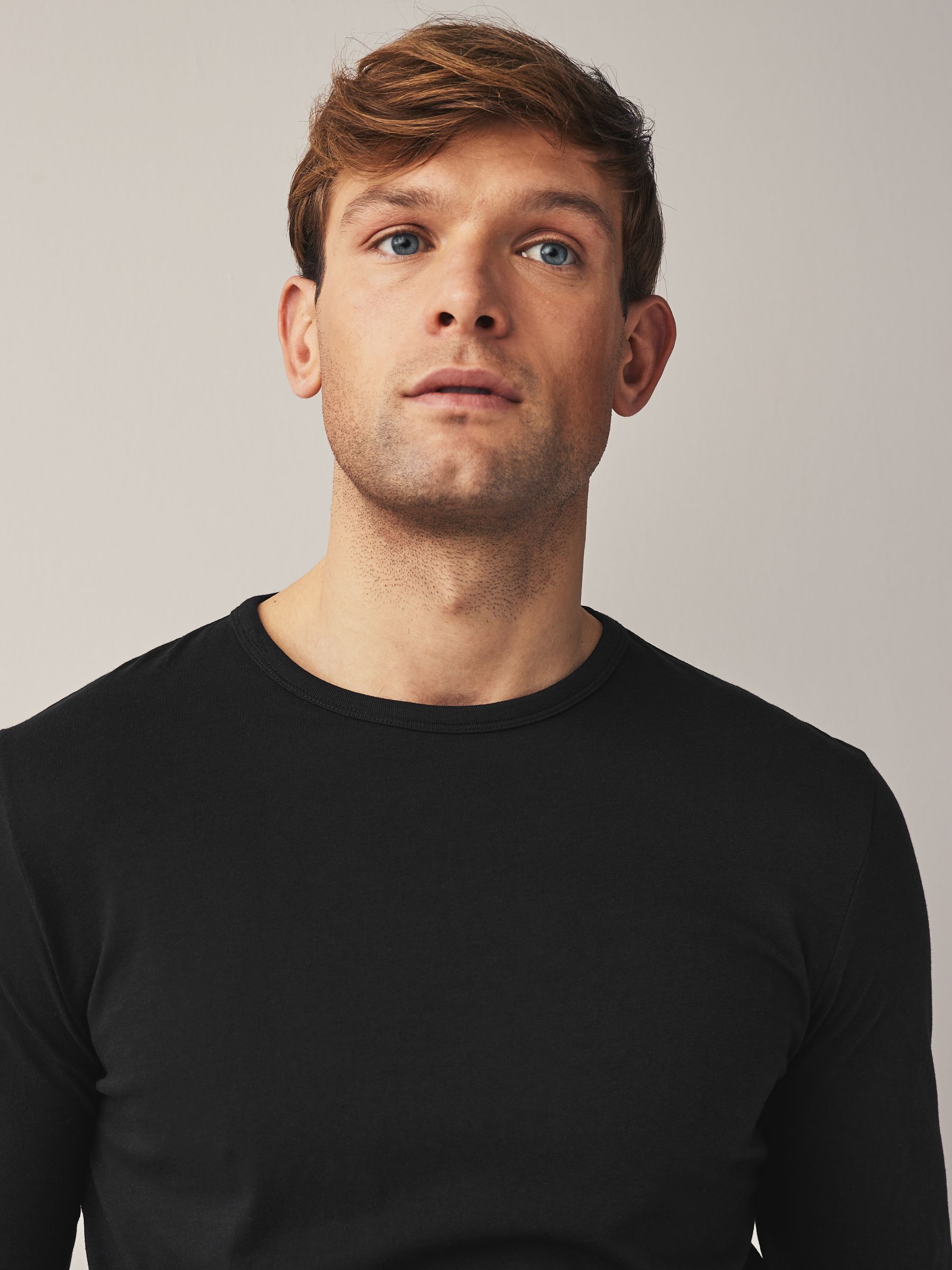 Zwart - Set van 5 T-shirts met lange mouwen en laagjes