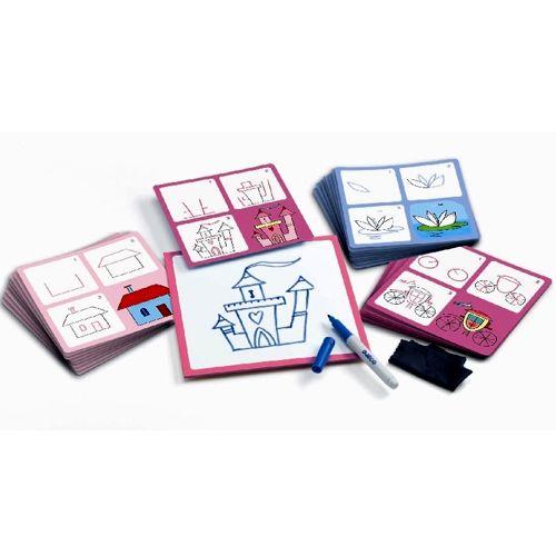 Djeco tekenkaarten step by step prinsessen DJ08320