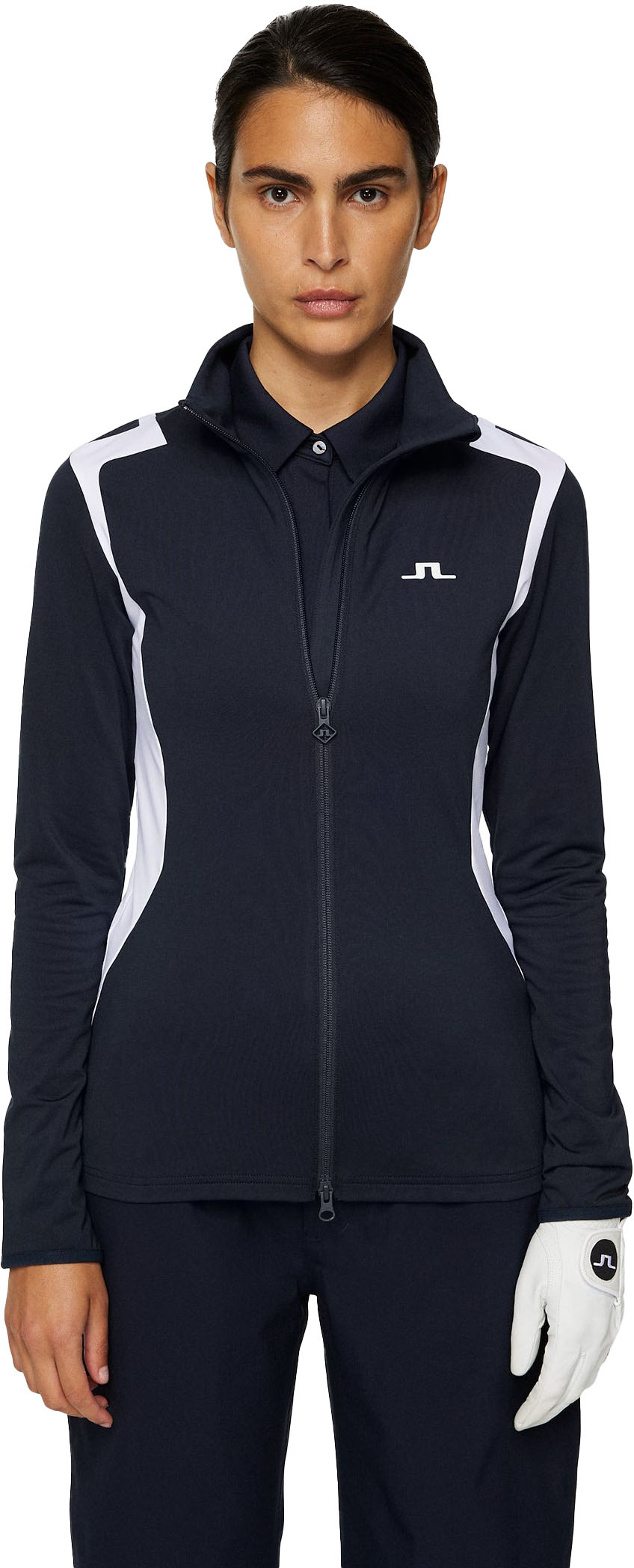 Mae Zip Mid Layer Dame JL Navy