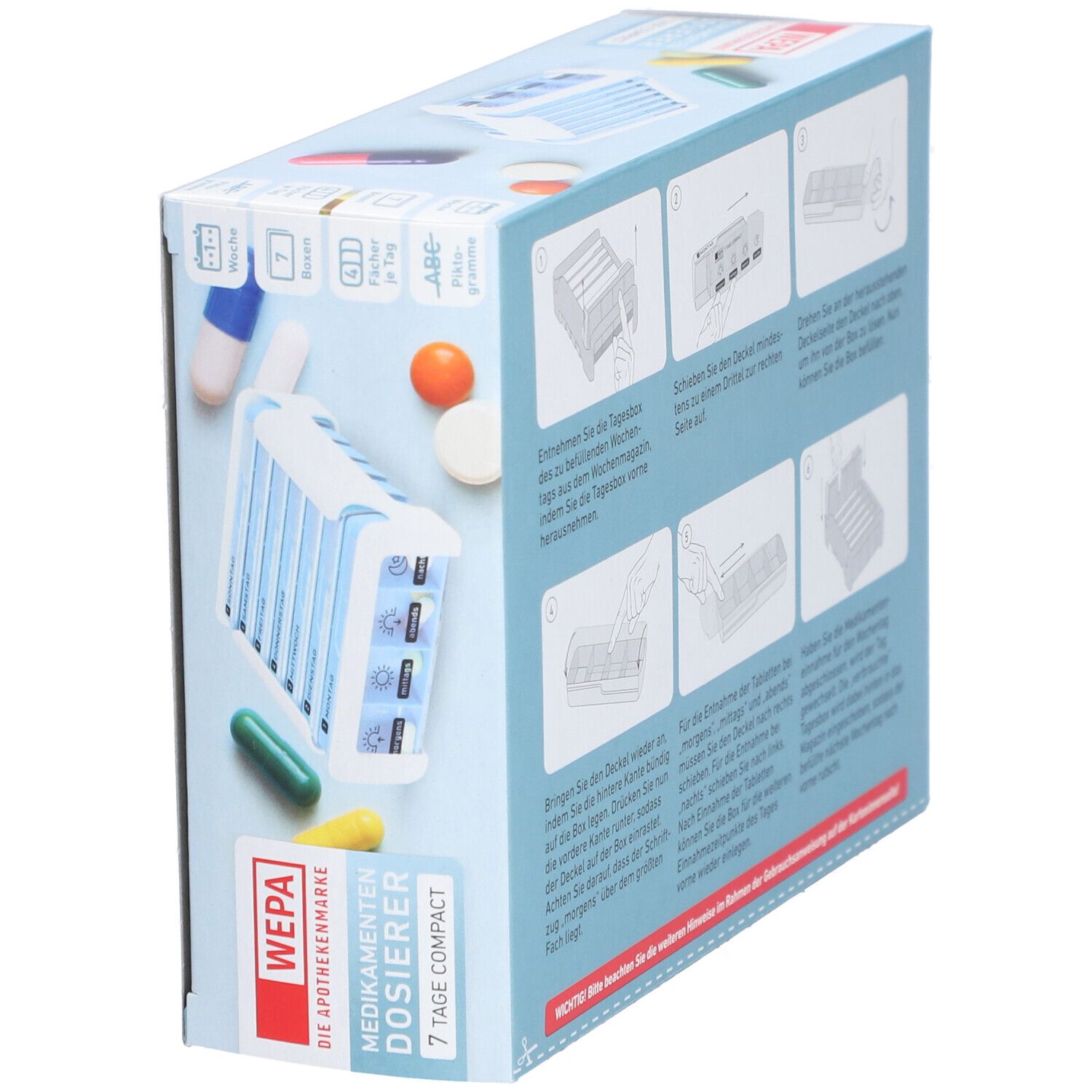 WEPA 7 Tage Compact Wochenmagazin weiß/blau