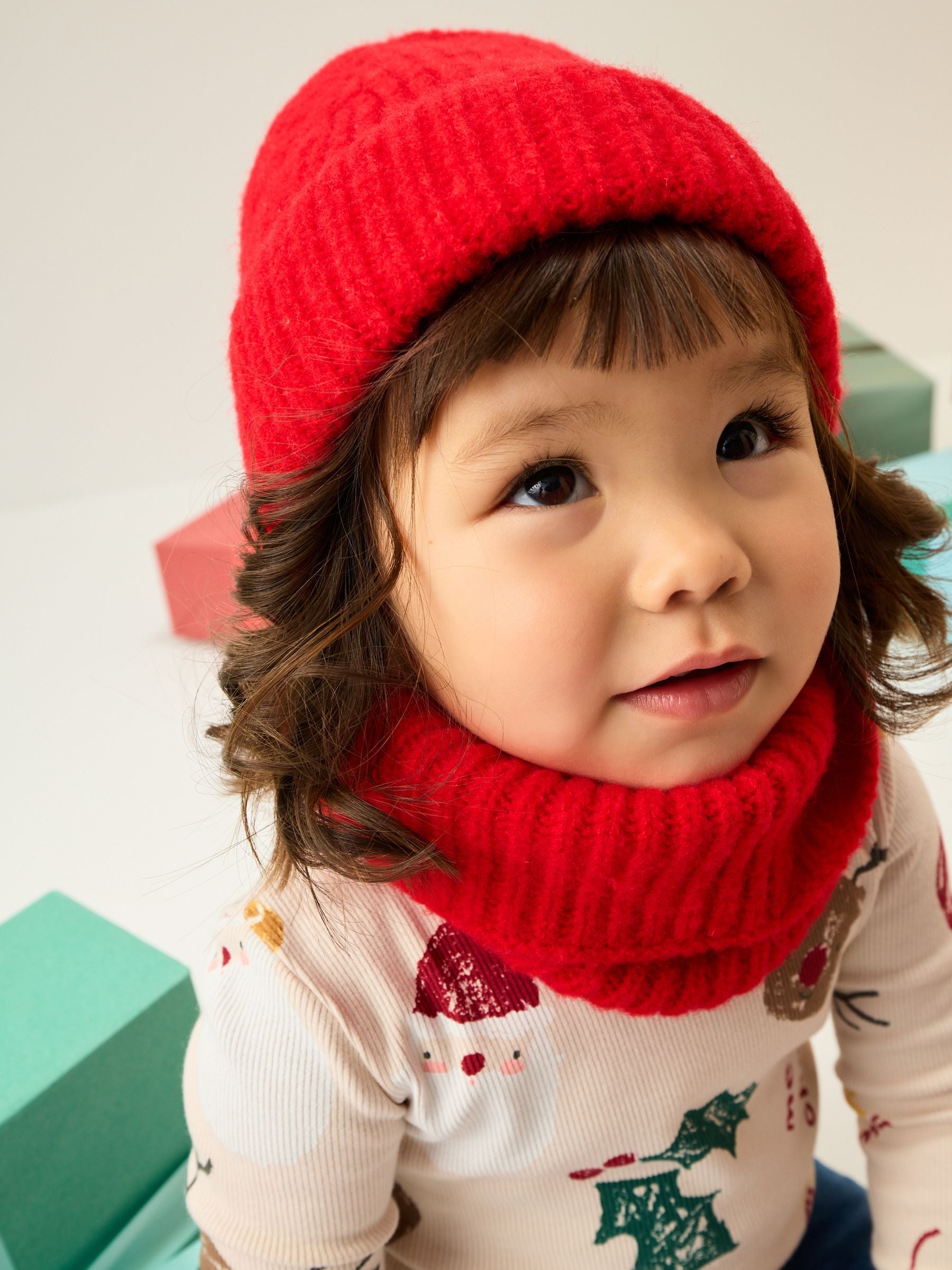 Rood - Fluffy beanie-muts (1-16jr)