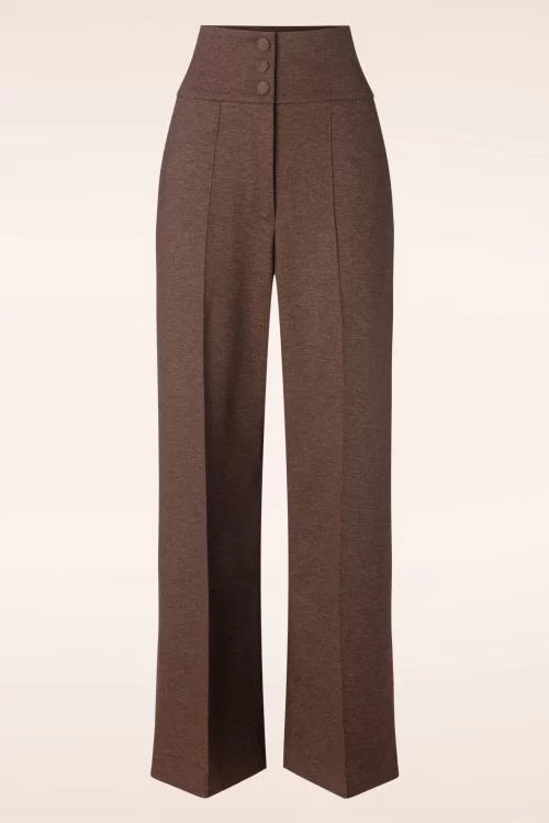 Femkit Bonny High Waist Pantalon in bruin