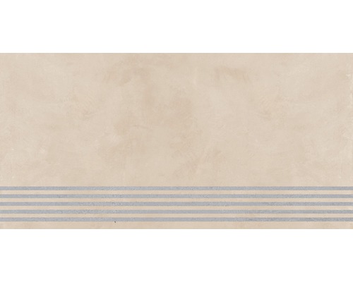 Porseleinen steengoed wand- en vloertegel Cementine 29,7 x 119,7 x 0,9 cm crème mat R10B