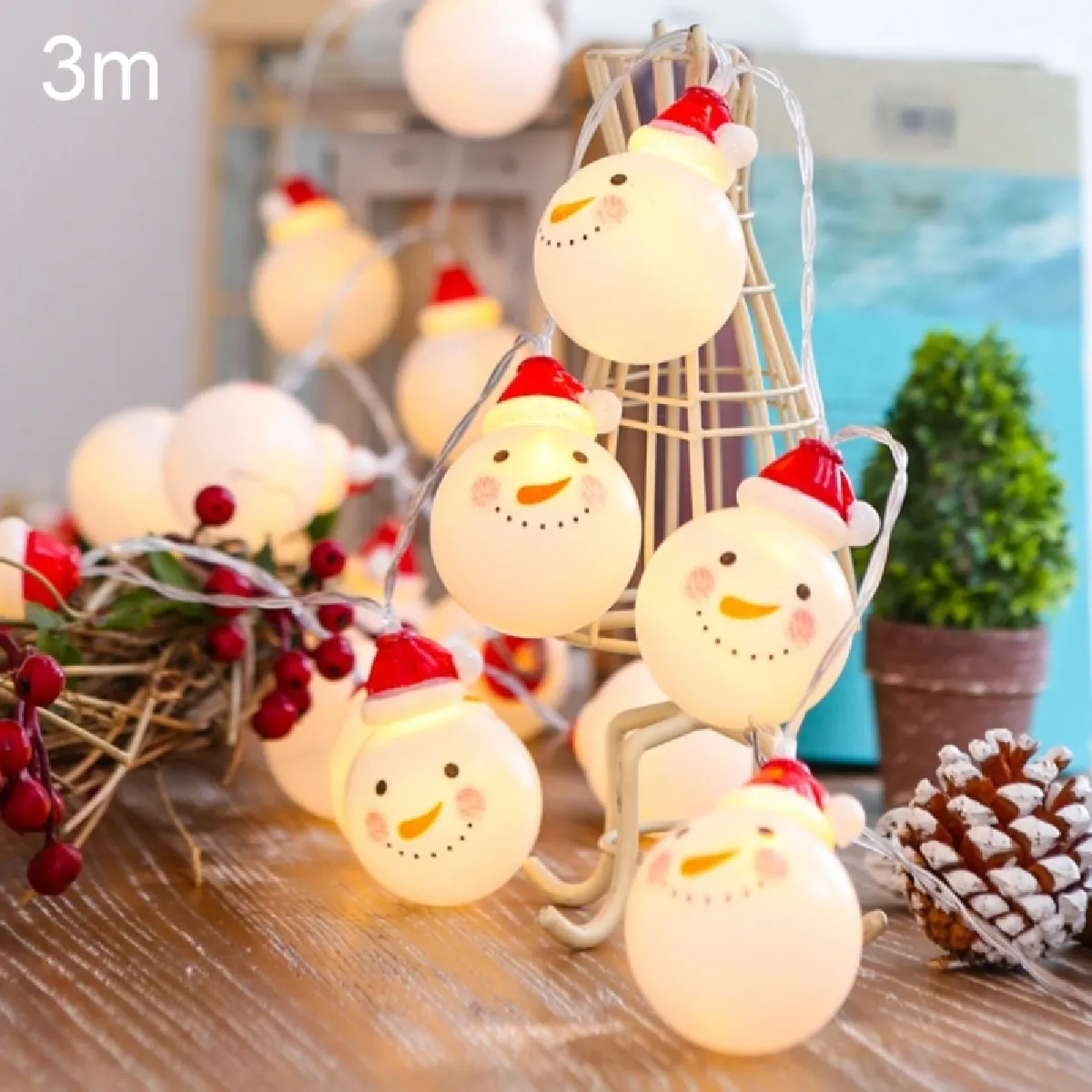 Wewoo Guirlande LED 3m Bonhomme de Neige