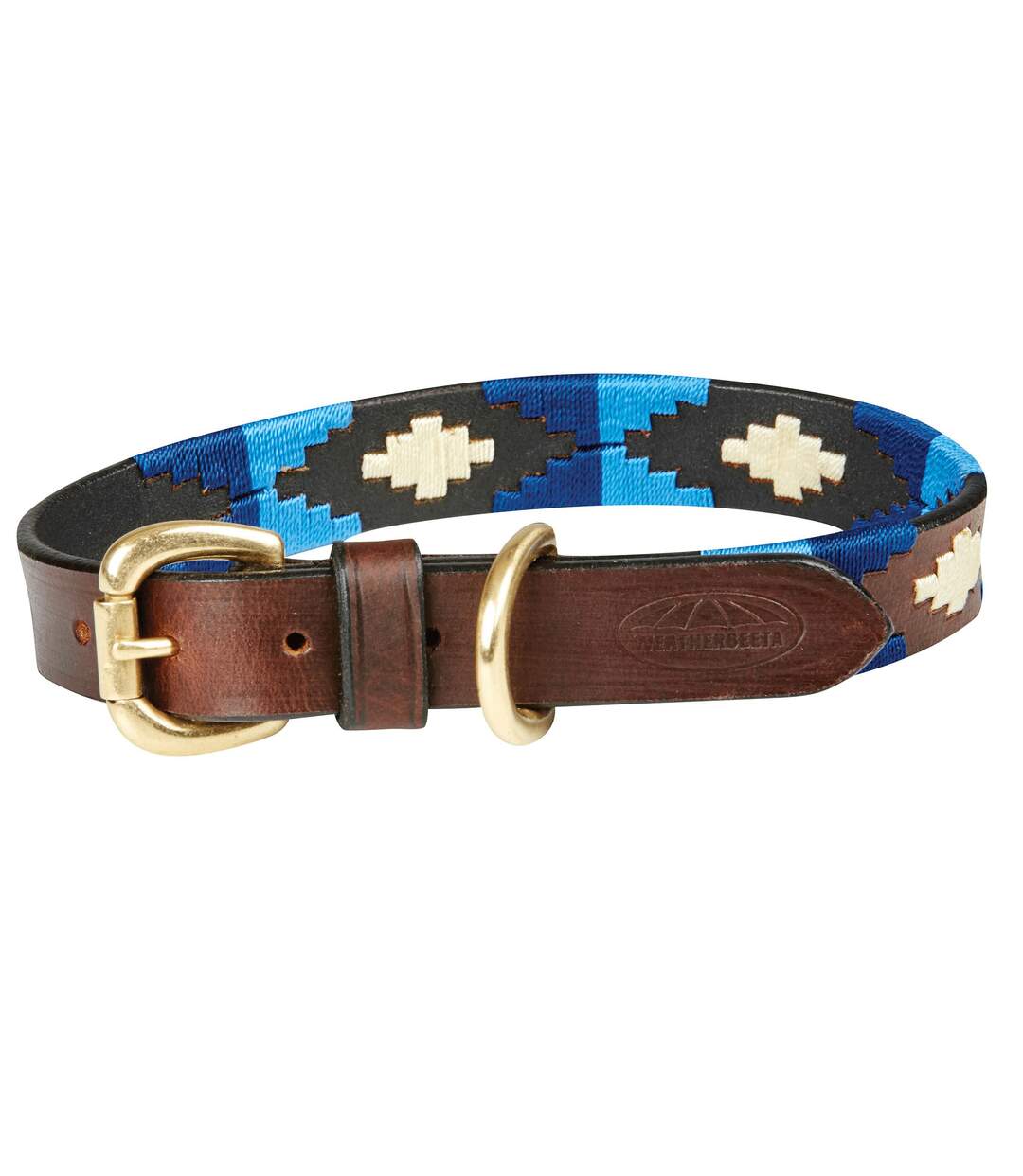 Weatherbeeta - Collier pour chiens (Marron foncé / Bleu) (XS) - UTWB1600
