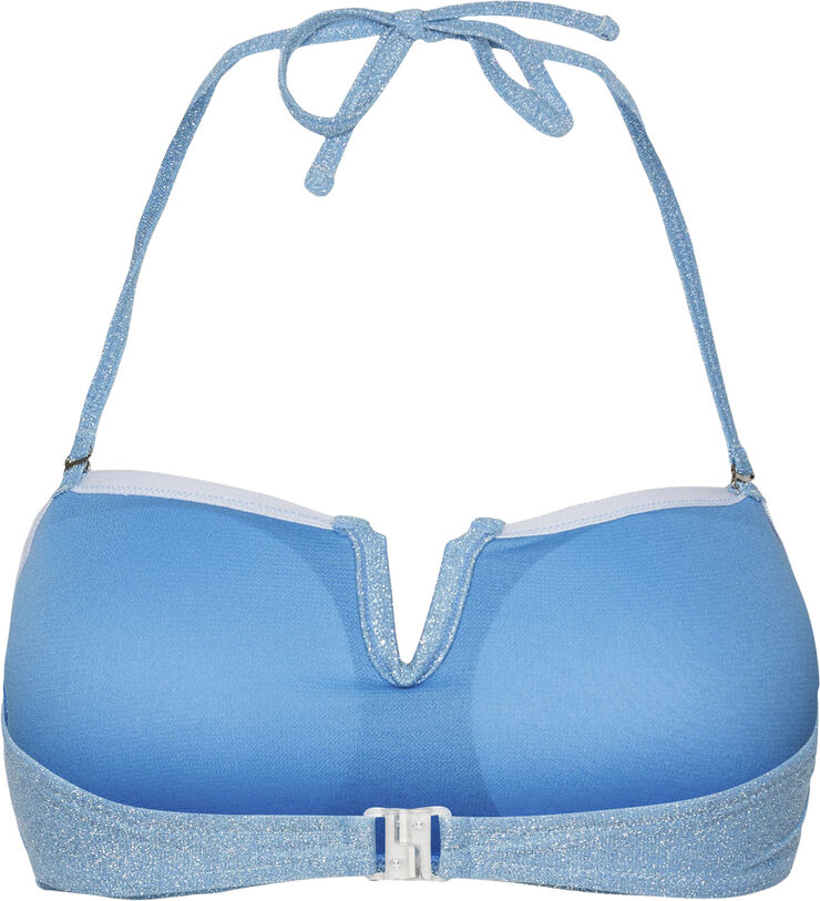 Pieces PCBLING BIKINI BANDEAU TOP LUREX SW Alaskan blue/silver lurex