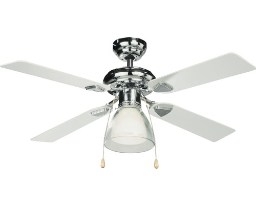 Madeira Calpea 50W plafondventilator - zonder gloeilamp, 49,7 dB(A), Ø 106 cm, zilver/wit, uitbreidbaar met afstandsbediening, zomer- en winterstand