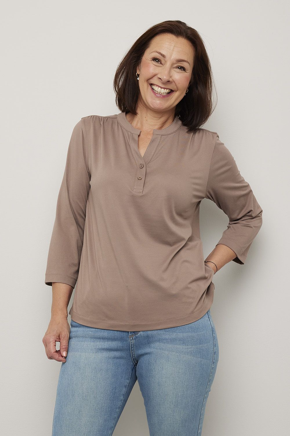 Bluse med knapper Britney