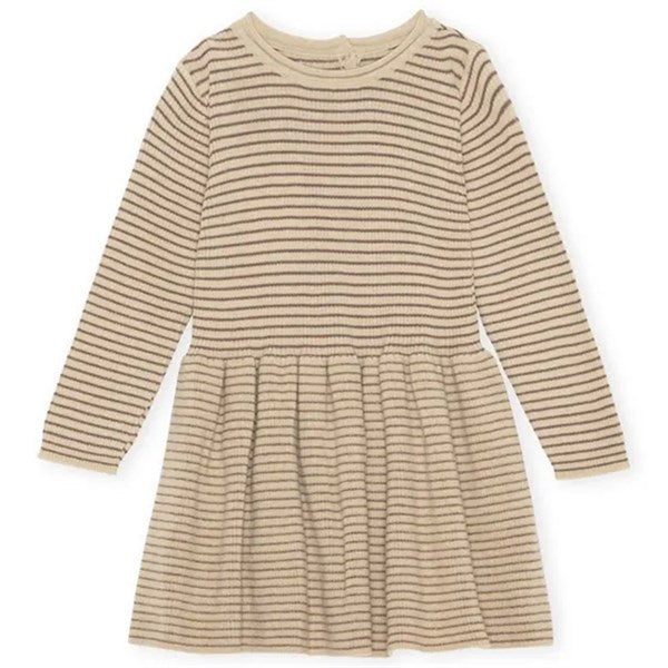 Meo Button Kjole Peppercorn Stripe