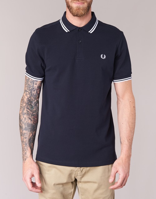 Fred Perry - THE FRED PERRY SHIRT - Marine / Blanc
