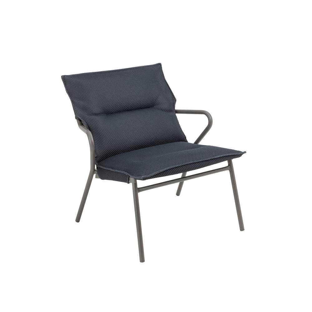Gepolsterter niedriger Loungesessel mit großem Sitzkomfort Vence BeComfort® Grau Dark Grey