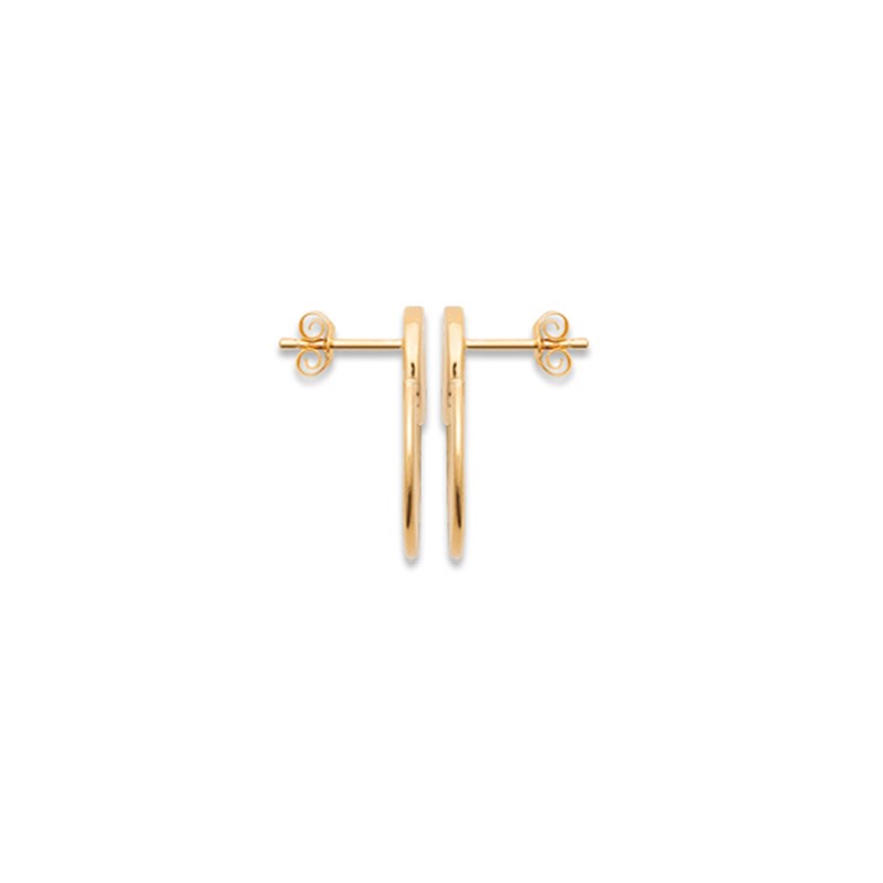 Boucles d'oreilles striées CHLOÉ en plaqué or ou argent - Bijoux Privés Discovery