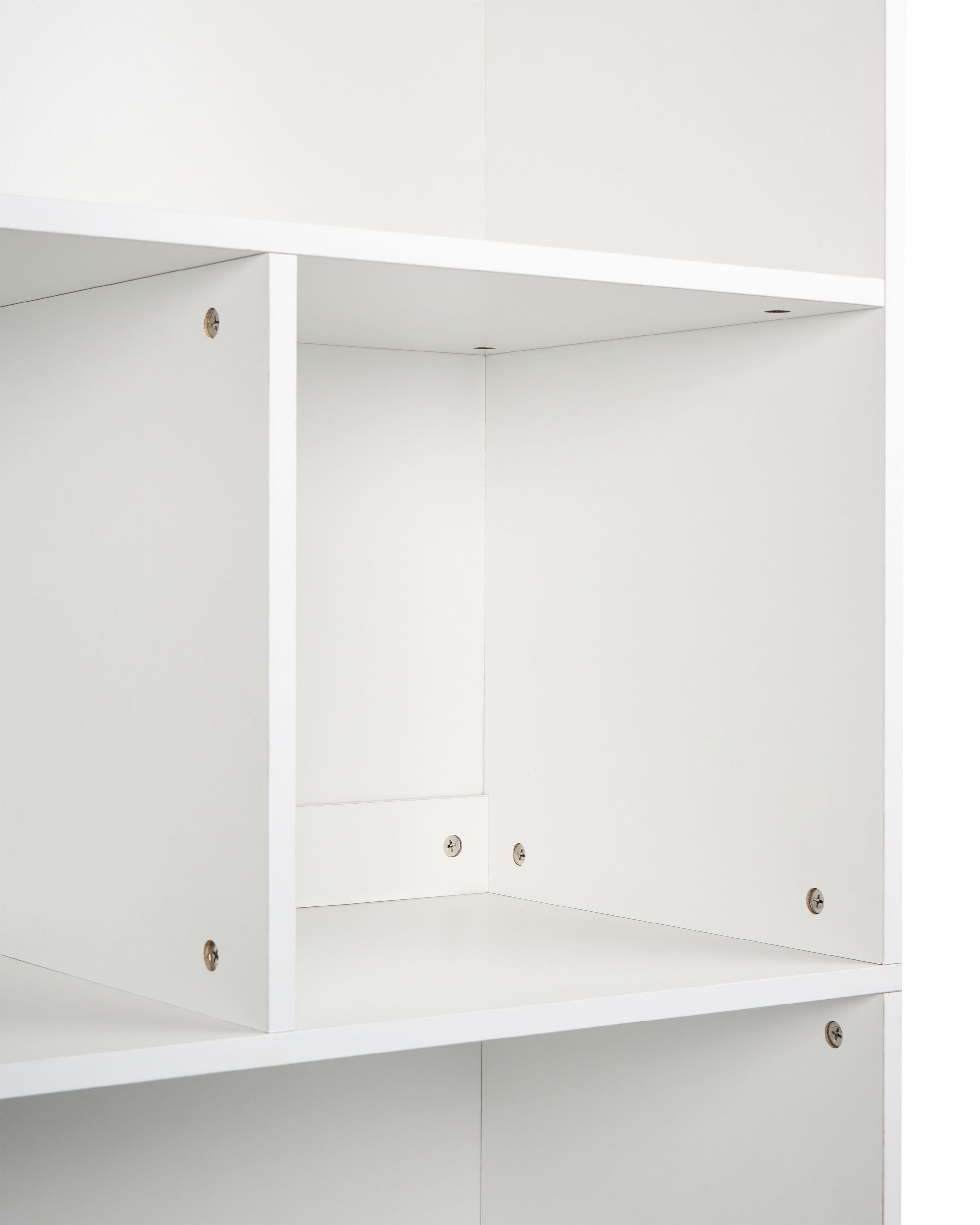Boekenkast met 2 deuren ZEHNA Grijs/wit