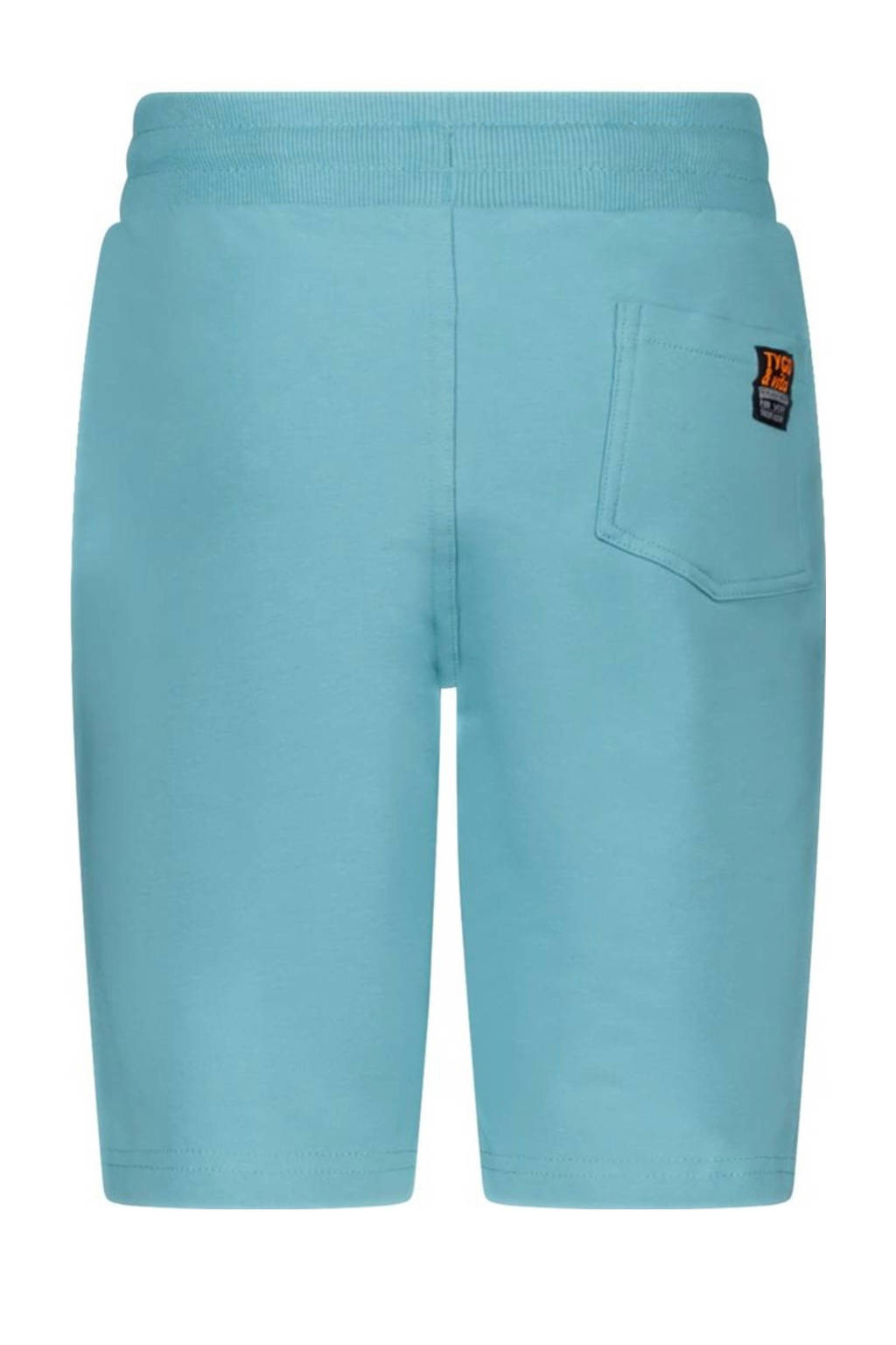 TYGO & vito regular fit sweatshort Barry aquablauw/wit