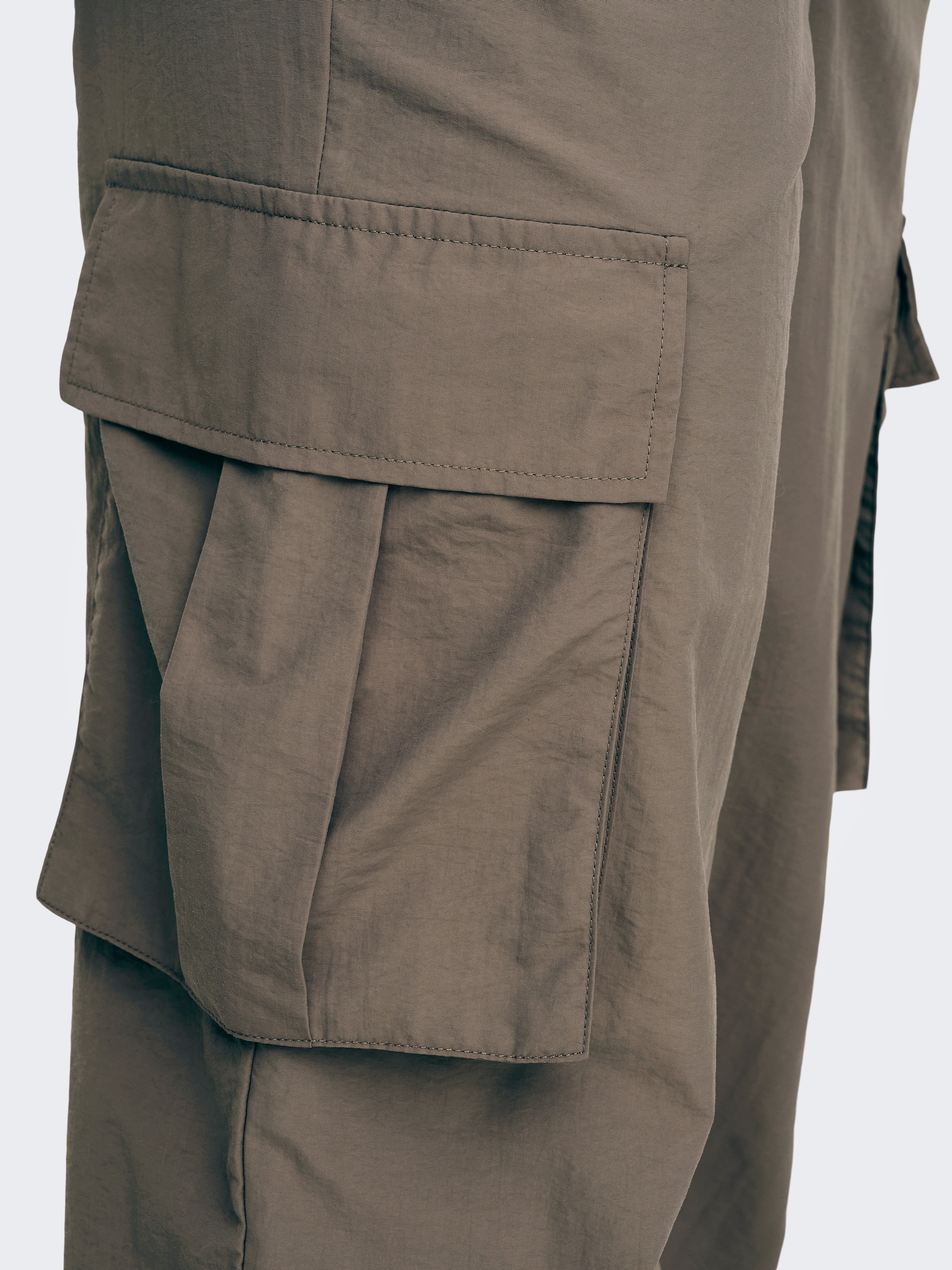JDYLORENZO Mittlere Taille Weiter Beinschnitt Cargo-Hose Walnut