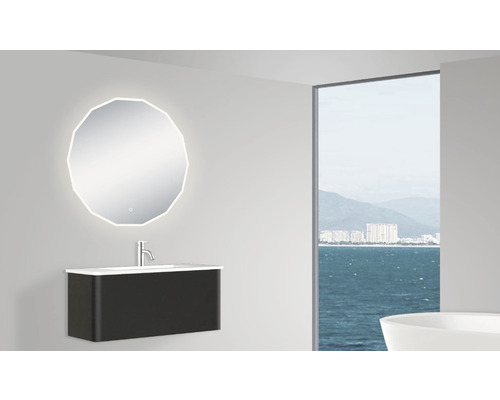 LED-lichtspiegel DSK Silver Pure 80 cm met aanraaksensor