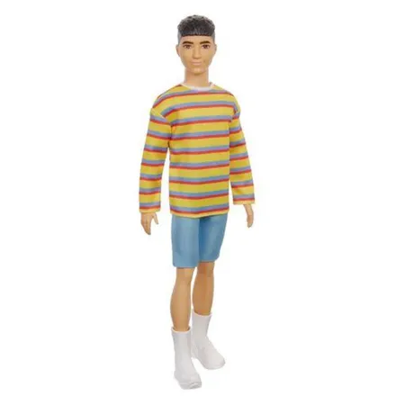 Barbie Ken Fashionistas Puppe mit gestreiftem Oversize-Shirt