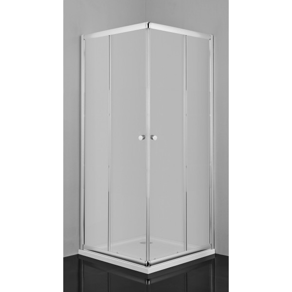 Badstuber Corner vierkante douchecabine 80x80x190cm chroom