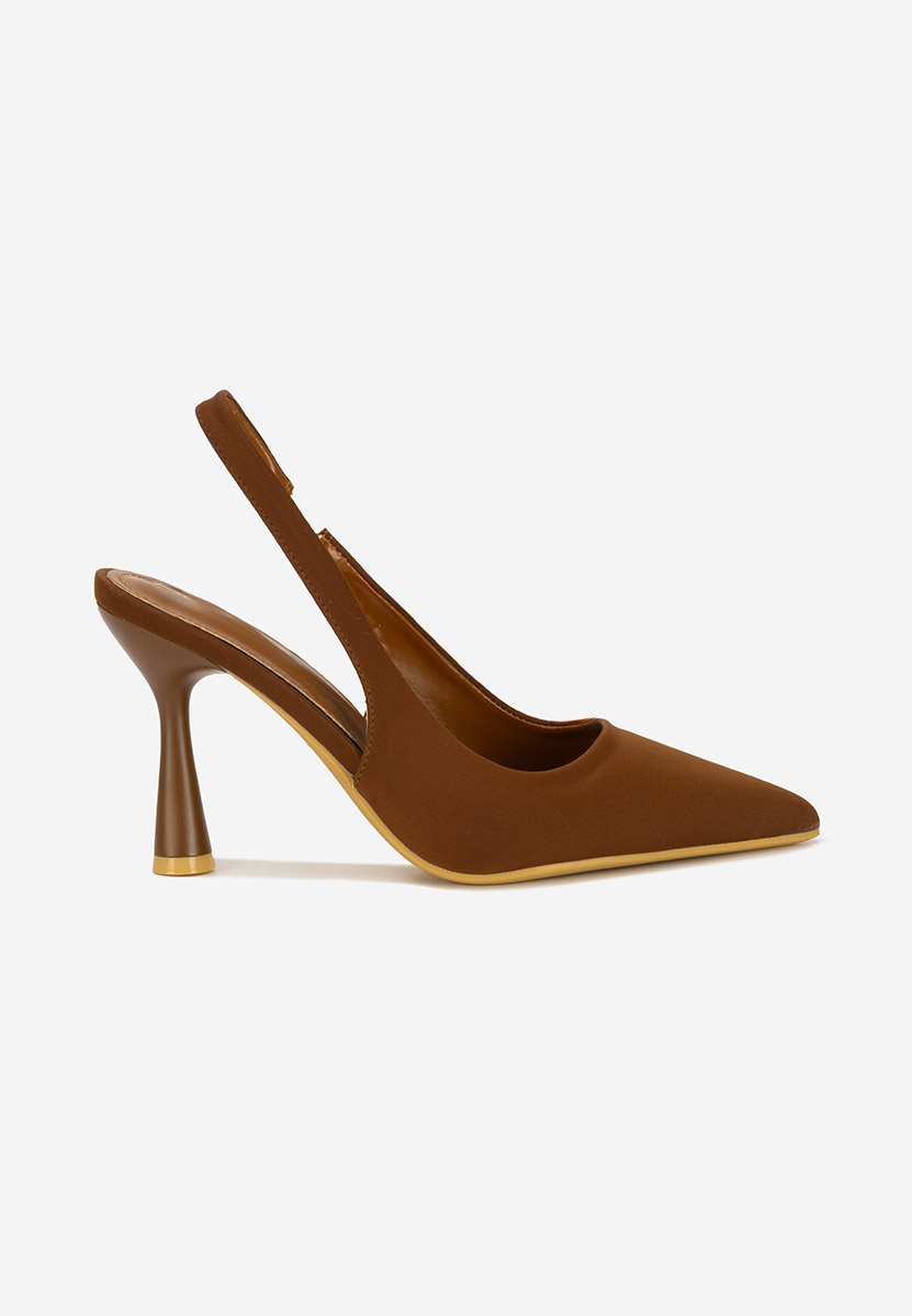 Chaussures slingback bruns Anabela